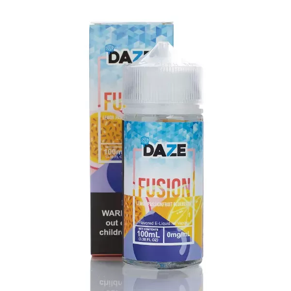 7 Daze Fusion ICED - No Nicotine Vape Juice - 100ml - Banana Cantaloupe Honeydew ICED - Image 3