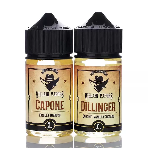 Villain Vapors E-Liquid - No Nicotine Vape Juice - 60ml - Dillinger