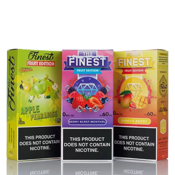 The Finest E-Liquid Fruit Edition - No Nicotine Vape Juice - 120ml - Mango Berry ICE