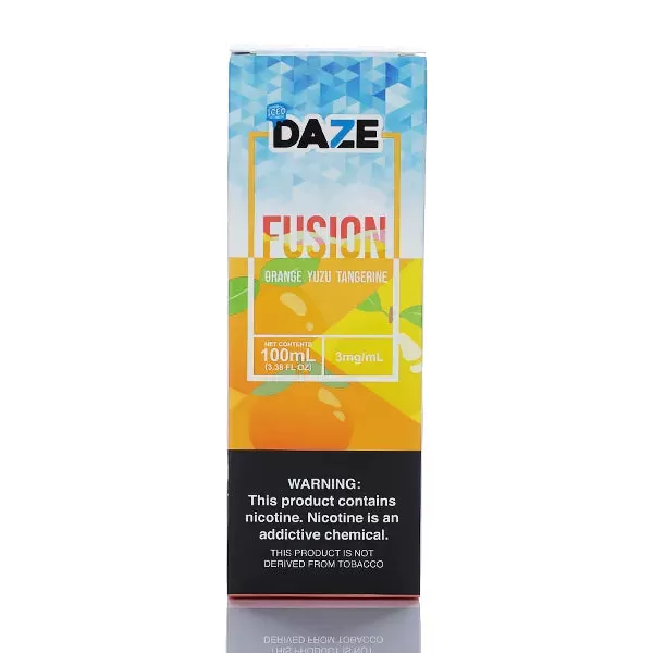 7 Daze Fusion TFN - Orange Yuzu Tangerine ICED - 100ml - 6mg - Image 3