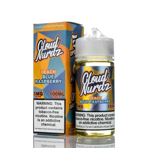 Cloud Nurdz E-Liquid - Peach Blue Raspberry - 100ml - 6mg