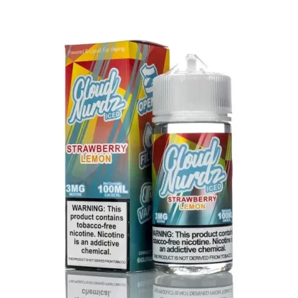 Cloud Nurdz E-Liquid - Strawberry Lemon Iced - 100ml - 3mg