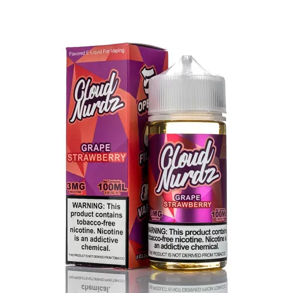 Cloud Nurdz E-Liquid - Grape Strawberry - 100ml - 6mg