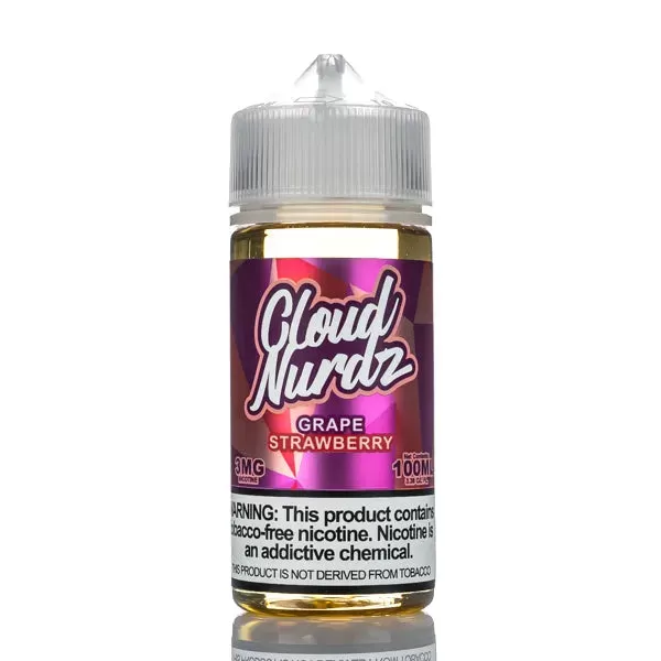 Cloud Nurdz E-Liquid - Grape Strawberry - 100ml - 6mg - Image 2