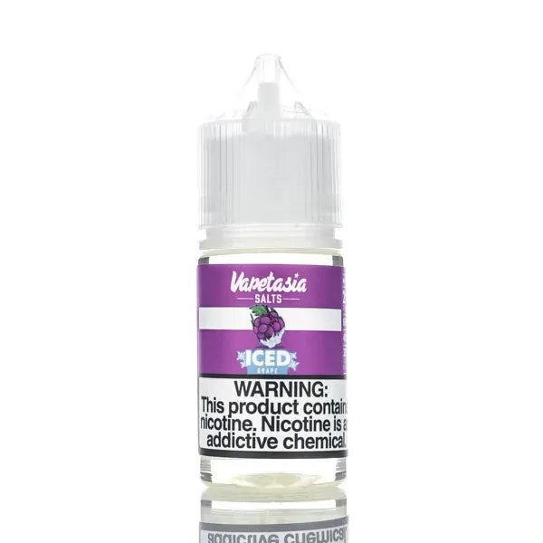 Vapetasia E-Juice Salts - ICED Grape - 30ml - 24mg - Image 2