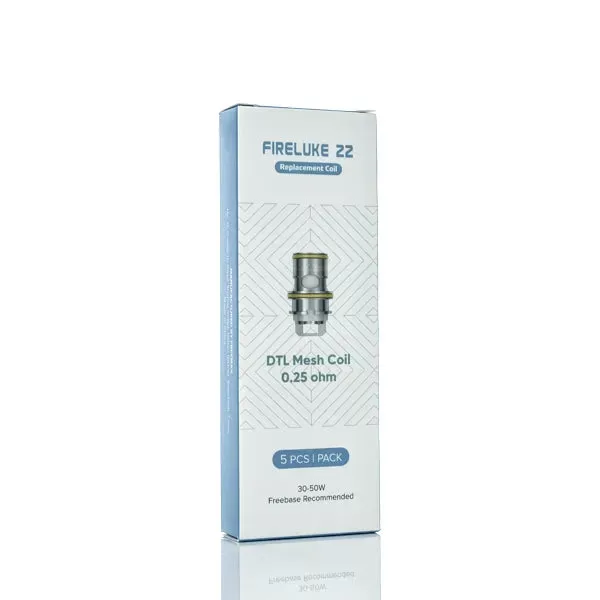 Freemax Fireluke 22 Replacement Coils (Discontinued) - Pack of 5 - 0.25 ohm DTL Mesh - Image 2