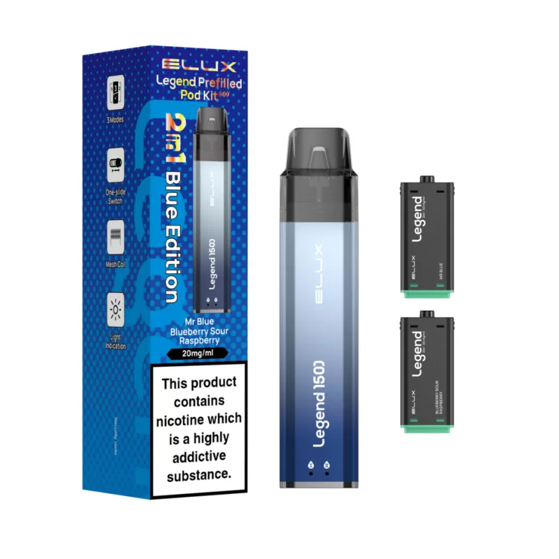20mg Elux Legend 1500 Prefilled Pod Vape Kit - Image 3