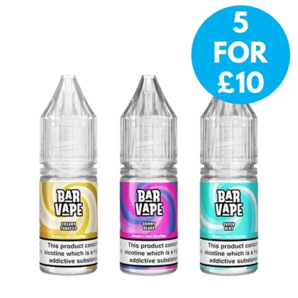 10mg (1%) Bar Vape 10ml Nic Salts