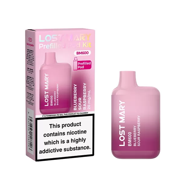 20mg (2%) Lost Mary BM600 Prefilled Pod Vape Kit - Image 3
