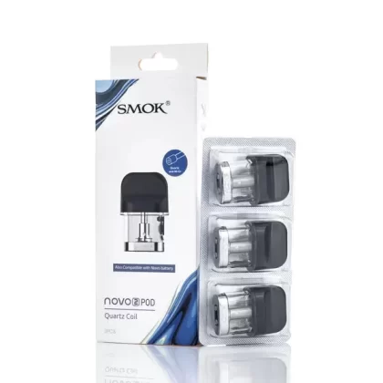 SMOK Novo 2 Replacement Pods - Pack of 3 - 1.4 ohm Quartz