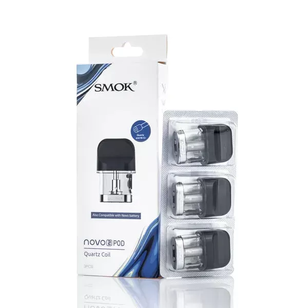 SMOK Novo 2 Replacement Pods - Pack of 3 - 1.4 ohm Quartz