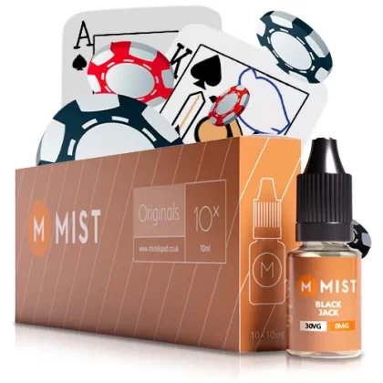 Black Jack E Liquid (10x10ml) - 70PG/30VG (Standard) / Medium 12mg