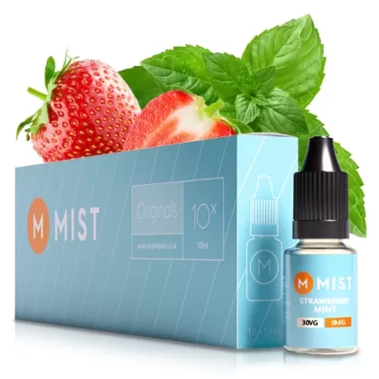 Strawberry Mint E Liquid (10x10ml) - 30PG/70VG (Extra Vapour) / Medium 12mg