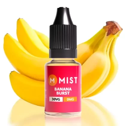 Banana Burst E Liquid 10ml - 30PG/70VG (Extra Vapour) / NONE 0mg
