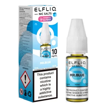 Mr. Blue Nic Salt E-Liquid by Elf Bar Elfliq (10ml) - 10mg
