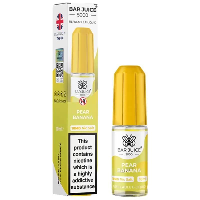Pear Banana Nic Salt E-Liquid by Bar Juice 5000 (10ml) - 10mg