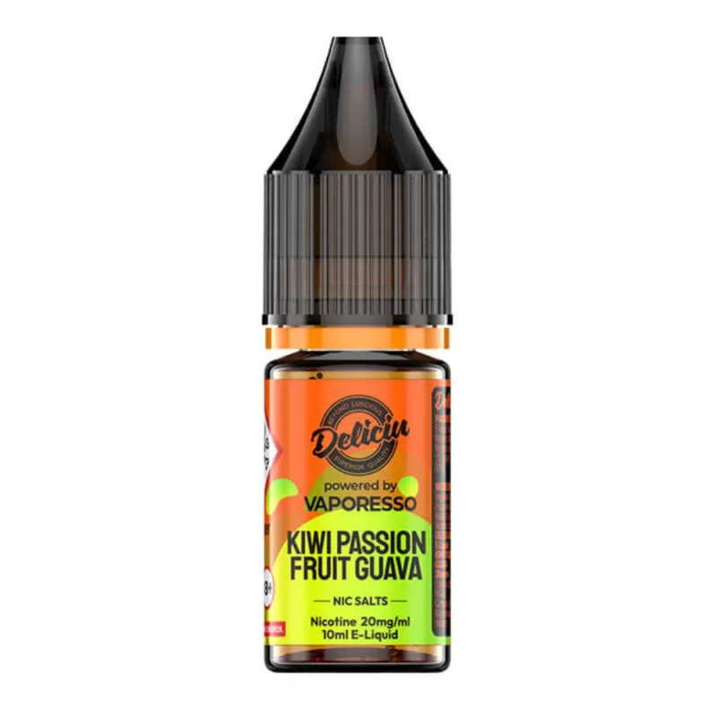 Kiwi Passion Fruit Guava Nic Salt E-Liquid by Deliciu (10ml) - 20mg