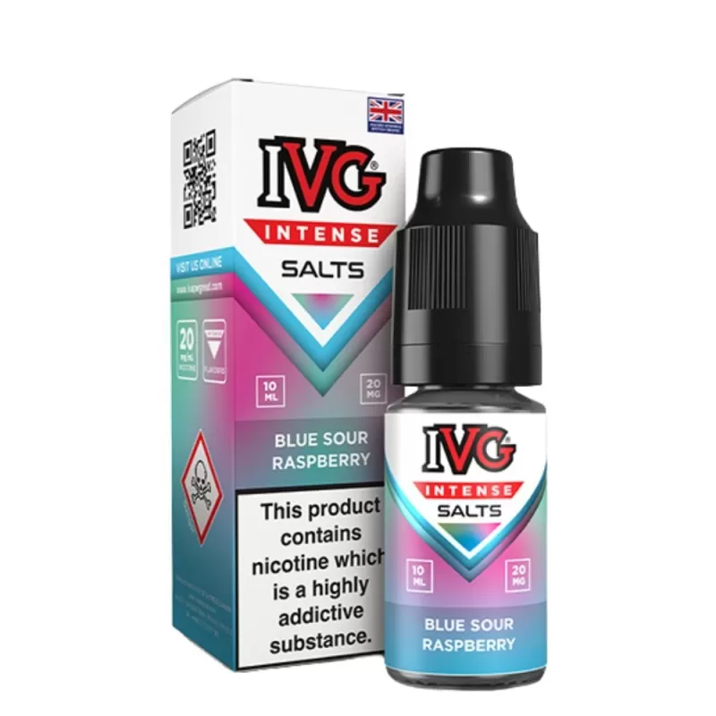 Blue Sour Raspberry Nic Salts E-Liquid Intense Salts Series by IVG (10ml) - 20mg