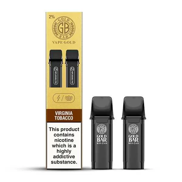 20mg (2%) Gold Bar Reloaded Prefilled Replacement Pods - Image 2