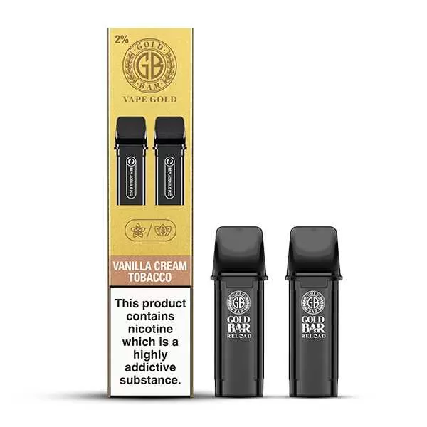 20mg (2%) Gold Bar Reloaded Prefilled Replacement Pods - Image 3