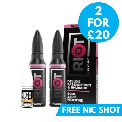 2 x 0mg Riot Squad Black Edition V2 50ml Shortfill (70VG/30PG)