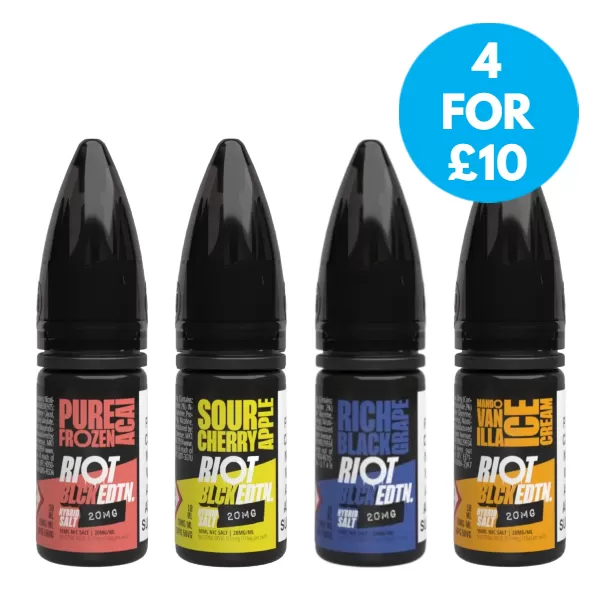 20mg Riot Squad Black Edition V2 Nic Salts 10ml (50VG/50PG)