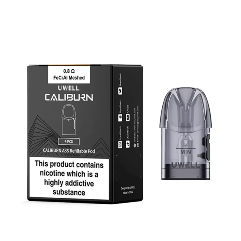 Uwell Caliburn A3S Replacement Pods 2ml - Image 3