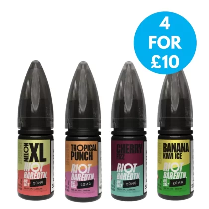 20mg Riot E-liquid BAR EDTN 10ml Nic Salts (50VG/50PG)