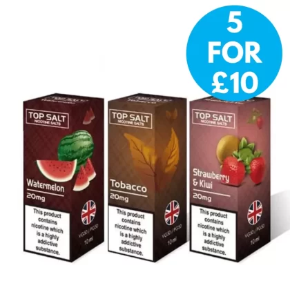 10mg Top Salt Fruit Flavour Nic Salts by A-Steam 10ml (50VG/50PG)