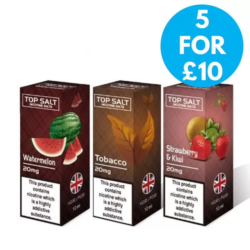 20mg Top Salt Fruit Flavour Nic Salts by A-Steam 10ml (50VG/50PG)