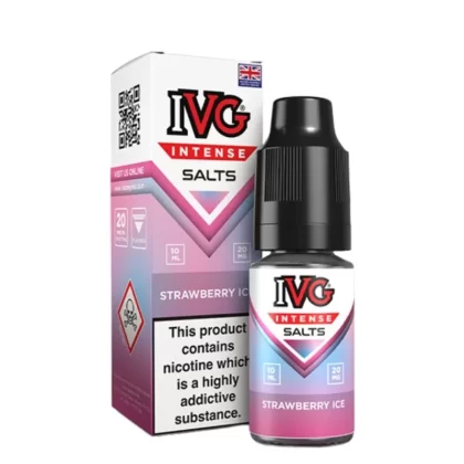 Strawberry Ice Nic Salts E-Liquid Intense Salts Series by IVG (10ml) - 10mg