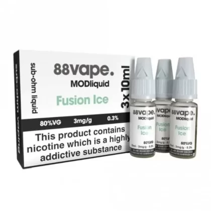 Fusion Ice (Cool Fusion) MOD E-Liquid by 88vape (3 x 10ml) - 3mg