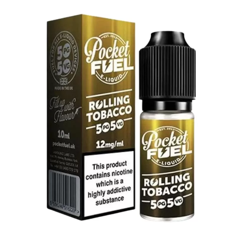 Rolling Tobacco 50/50 E-Liquid by Pocket Fuel (10ml) - 12mg