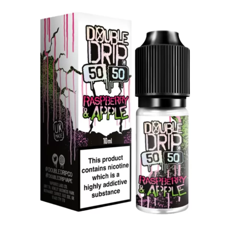 Raspberry & Apple E-Liquid 50/50 Series by Double Drip (10ml) - 6mg