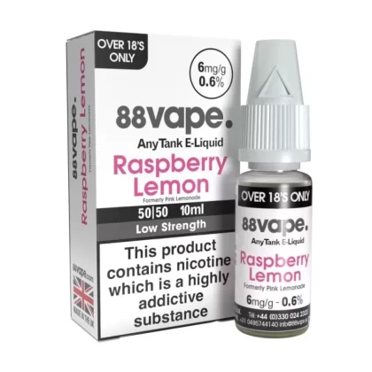Raspberry Lemon (Pink Lemonade) E-Liquid Anytank Series by 88vape (10ml) - 6mg