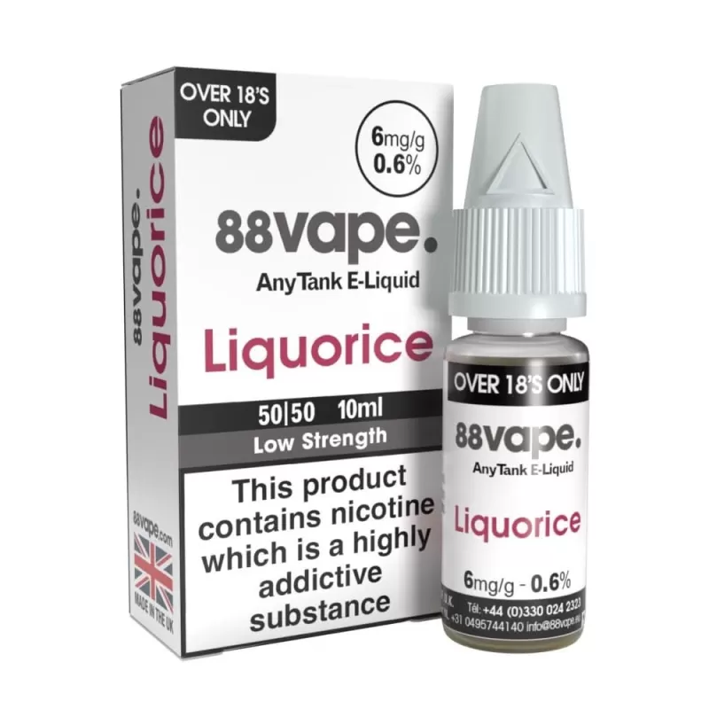 Liquorice E-Liquid Anytank & Original Series by 88vape (10ml) - 16mg