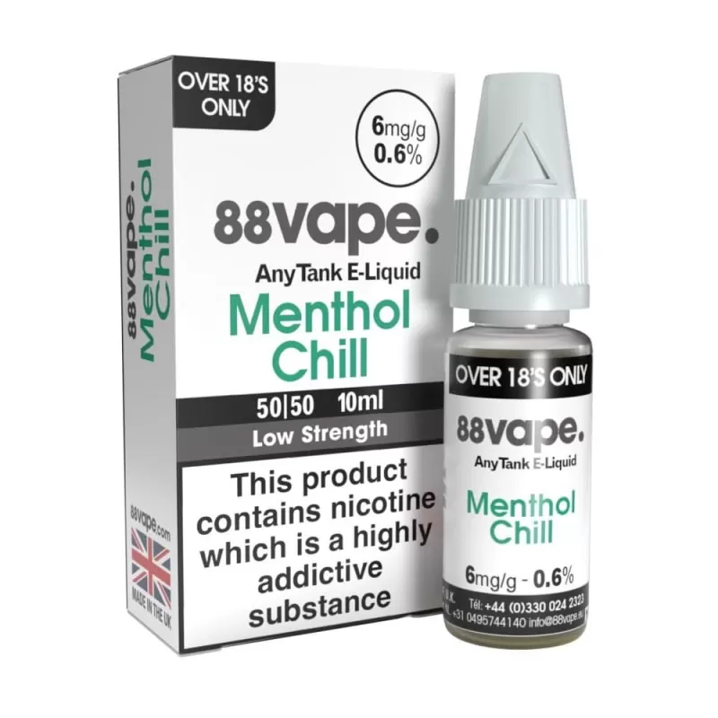 Menthol Chill E-Liquid Anytank & Original Series by 88vape (10ml) - 3mg