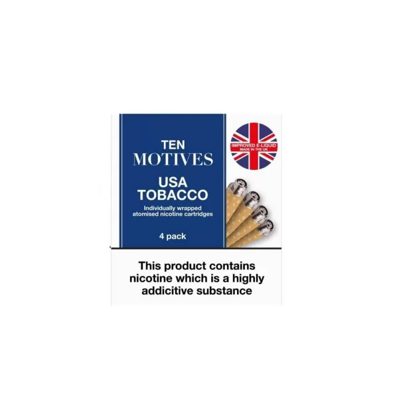 USA Tobacco Replacement Cartridges by 10 Motives (4 Pack) - 16mg