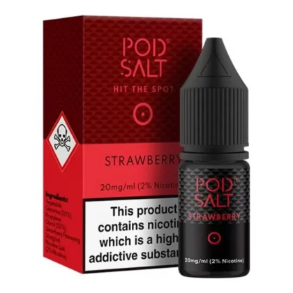 Strawberry Nic Salt E-Liquid by Pod Salt (10 ml) - 20mg