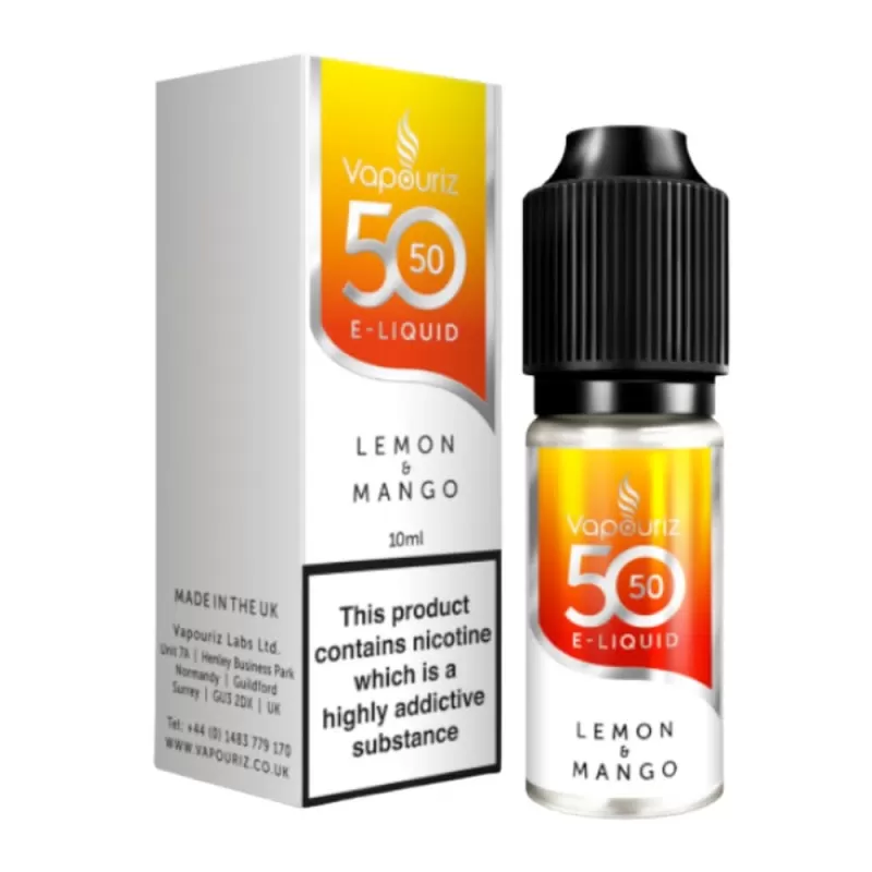 Lemon & Mango E-Liquid 50/50 Series by Vapouriz (10ml) - 12mg