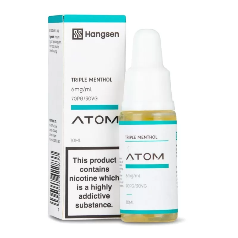 Triple Menthol E-Liquid Atom Series by Hangsen (10ml) - 0mg