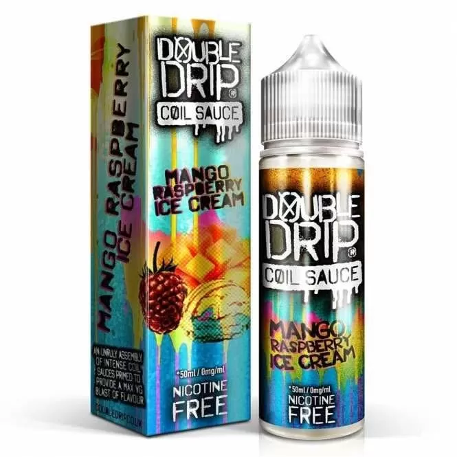 Mango Raspberry Ice Cream Shortfill E-Liquid by Double Drip (50ml) - 0mg