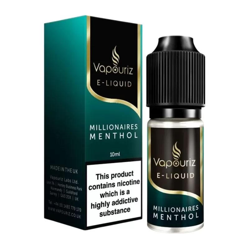 Millionaires Menthol E-Liquid by Vapouriz (10ml) - 0mg