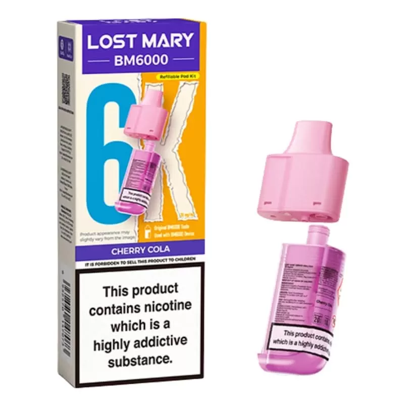 Cherry Cola BM6000 Prefilled Pods by Lost Mary (2ml + 10ml) - 20mg