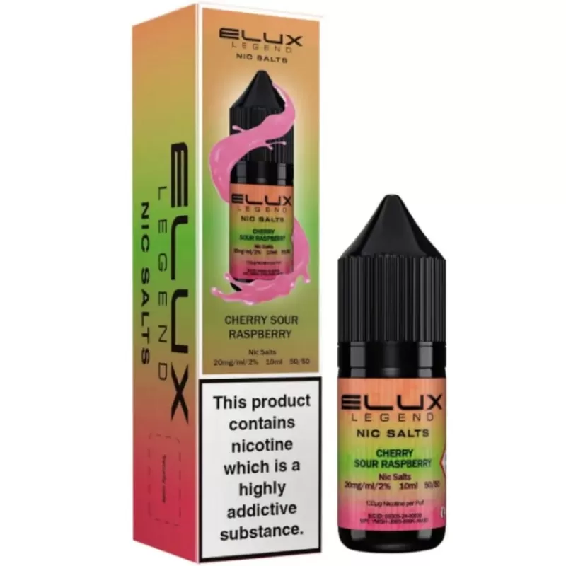 Cherry Sour Raspberry Nic Salt E-Liquid Legend Series by ELUX (10ml) - 20mg