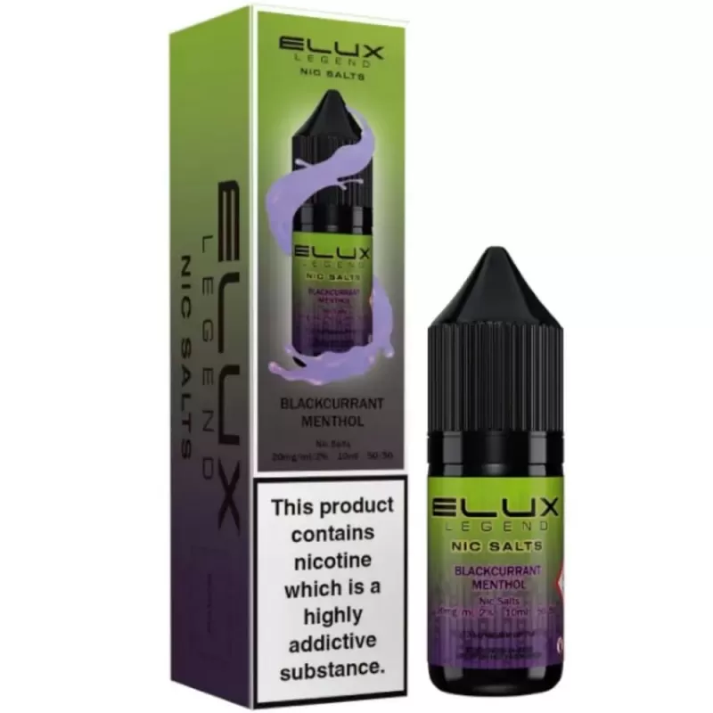 Blackcurrant Menthol Nic Salt E-Liquid Legend Series by ELUX (10ml) - 20mg