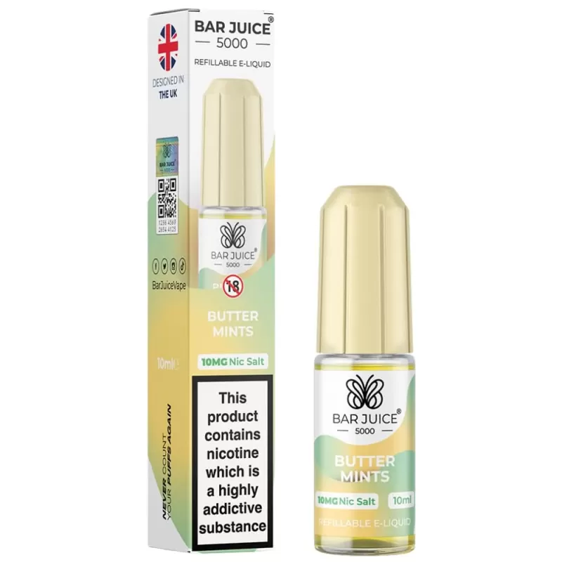 Butter Mints Nic Salt E-Liquid by Bar Juice 5000 (10ml) - 5mg
