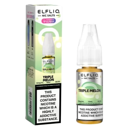 Triple Melon Nic Salt E-Liquid by Elf Bar Elfliq (10ml) - 10mg