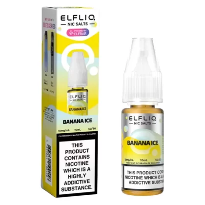 Banana Ice Nic Salt E-Liquid by Elf Bar Elfliq (10ml) - 5mg