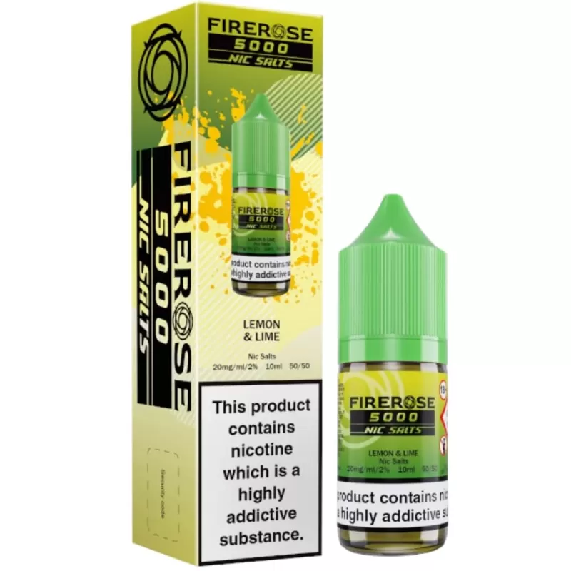 Lemon & Lime Nic Salt E-Liquid Firerose 5000 by ELUX (10ml) - 20mg